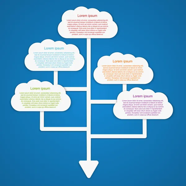 Concetto di cloud computing vettoriale. Modello di design moderno . — Vettoriale Stock