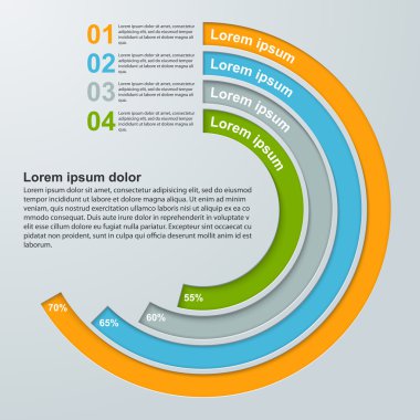 Infographic tasarım şablonu.