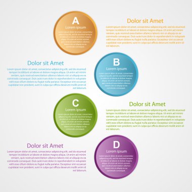 Infographic tasarım şablonu.