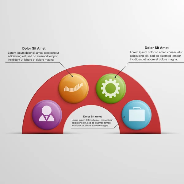 Šablona návrhu aplikace Infographic. — Stockový vektor