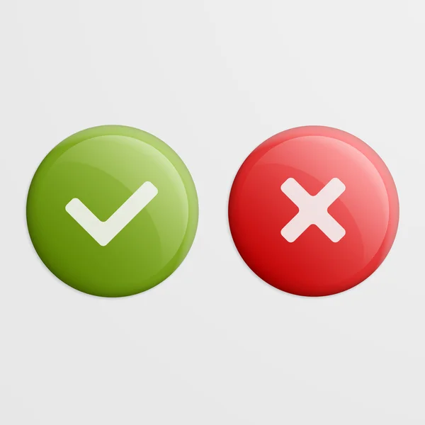 Yes and No icons. — Stock Vector