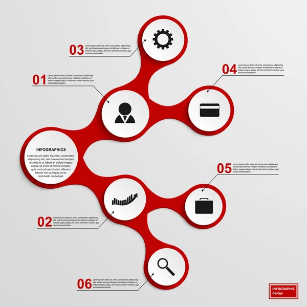 Infografía Plantilla de diseño . — Archivo Imágenes Vectoriales