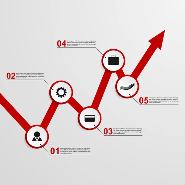 De presentatie van de gegevens van de sjabloon van de abstracte infographics. — Stockvector