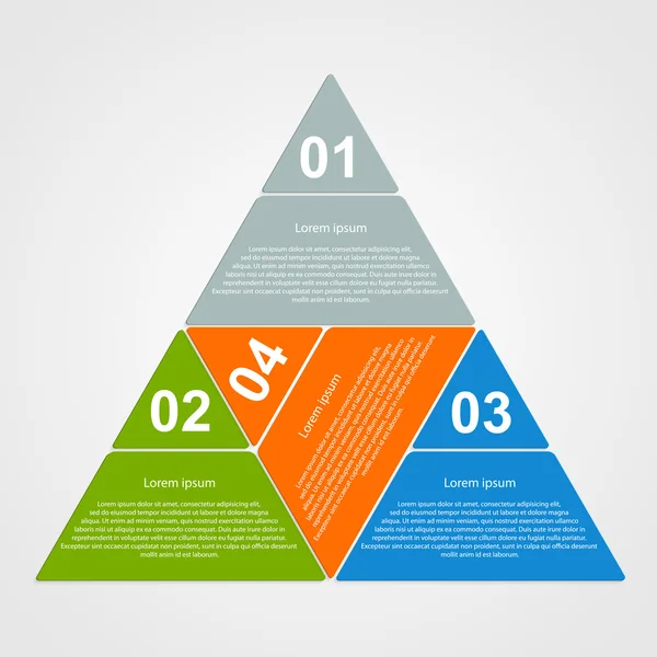 Trojúhelníkový infographic designový prvek. — Stockový vektor