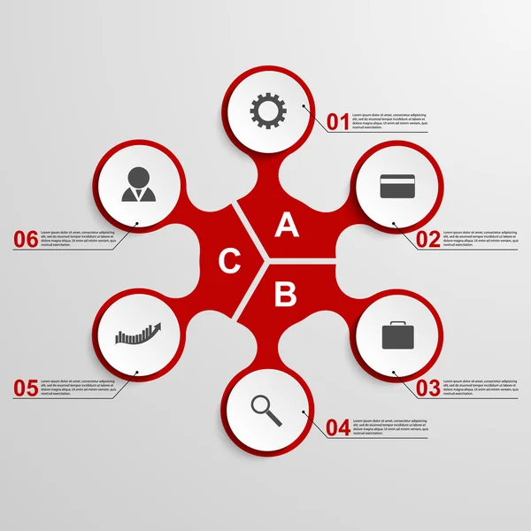 Abstraktní infografiky šablona. — Stockový vektor