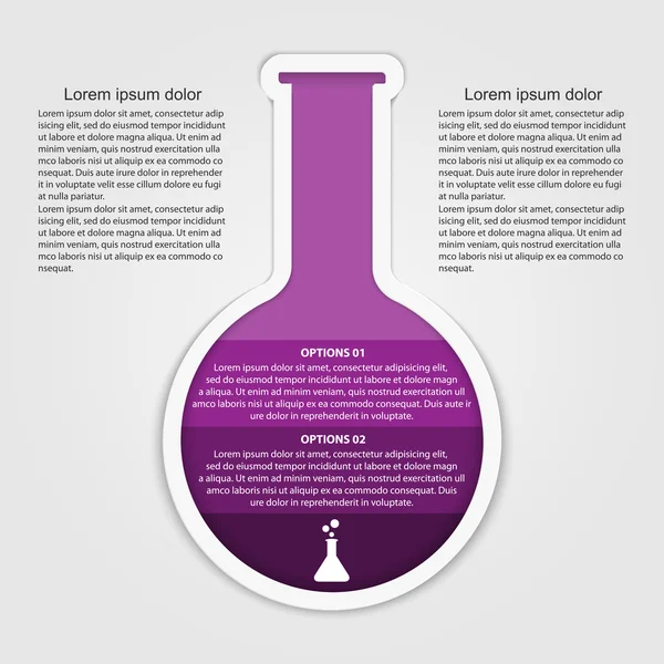 Kemiska och vetenskap infographic designkoncept. — Stock vektor