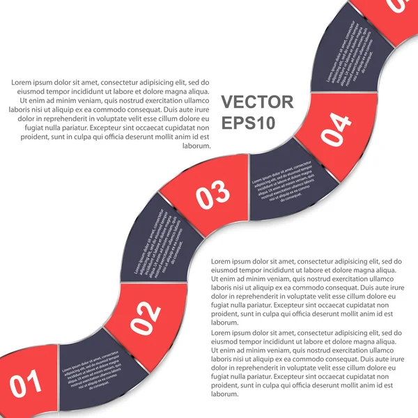 Abstract 3D illustration Infographic. — Stock Vector