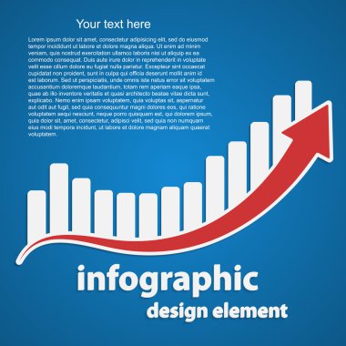 soyut Infographic bir grafik ve ok. iş kavramı.