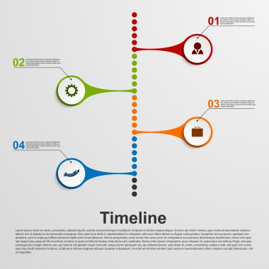 infographics zaman çizelgesi kavramı.