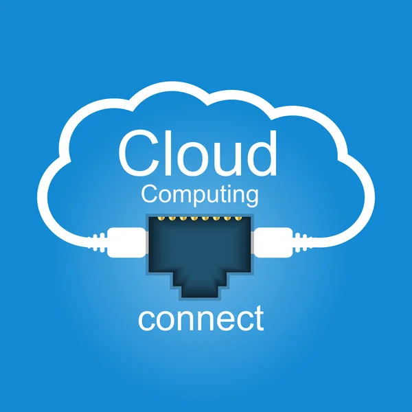 Cloud computing concept. Connected to the cloud. — Stock Vector