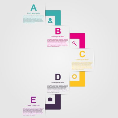 yaratıcı renkli Infographic şeritler şeklinde. tasarım öğesi.