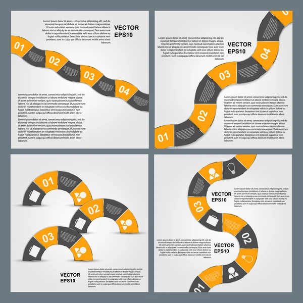 Conjunto de Infográficos modelo de design vetorial . —  Vetores de Stock