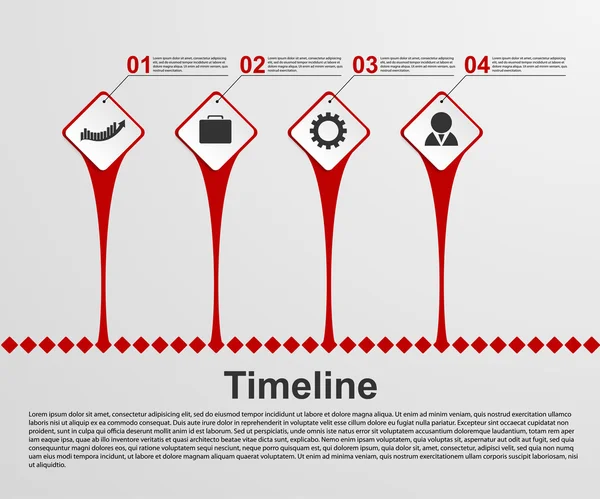 Concetto di timeline infografica . — Vettoriale Stock