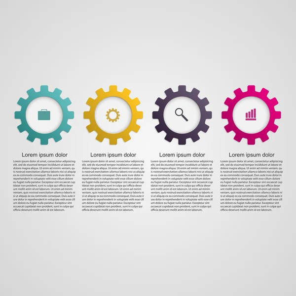 Gears infographic design concept. — Stock Vector