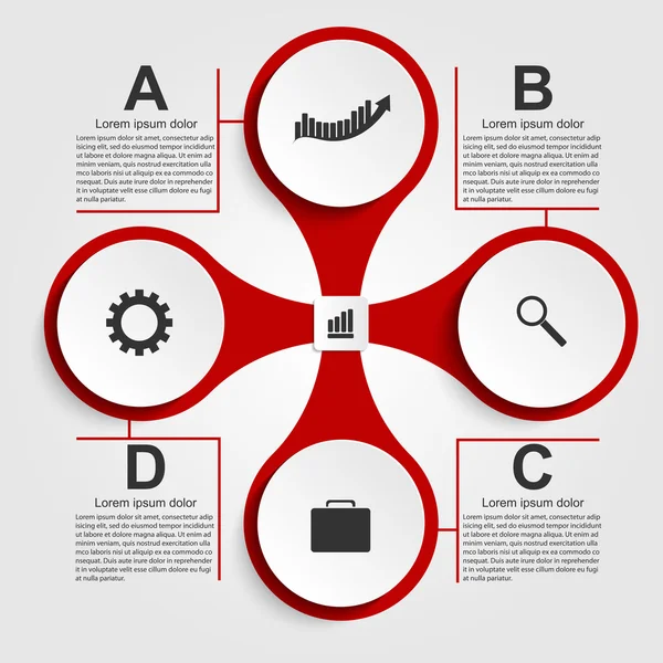 Infográfico abstrato na forma de metabólica. Elementos de projeto. — Vetor de Stock