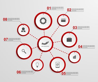 soyut Infographic tasarım şablonu.