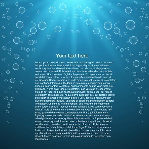 Water background with space for text. Vector illustration — Stock Vector