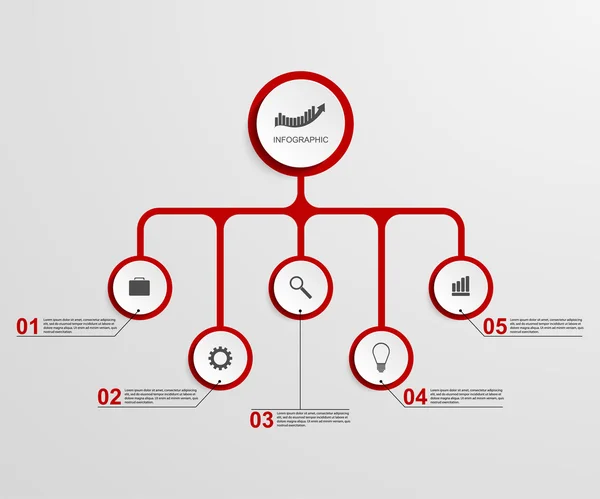 Šablona návrhu s abstraktní infographic. — Stockový vektor