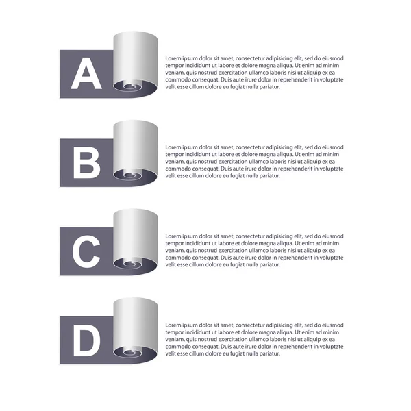 Fitas de papel Infográfico . — Vetor de Stock