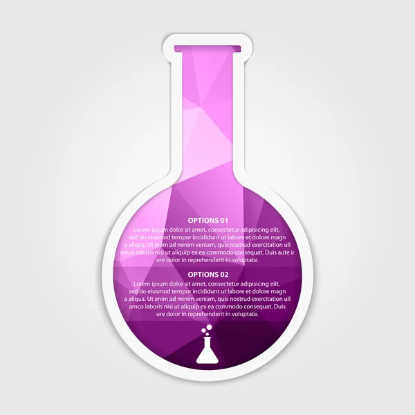 Moderne infographic op wetenschap en geneeskunde in de vorm van test buizen. ontwerpelementen. — Stockvector