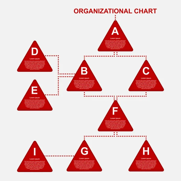 Modelo de organigrama . —  Vetores de Stock