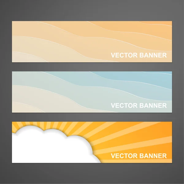 Conjunto de pancartas de verano. Ilustración vectorial . — Vector de stock