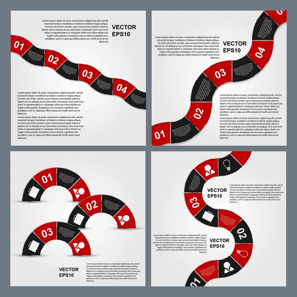 Infographics halmaza. vektor tervezősablon. — Stock Vector