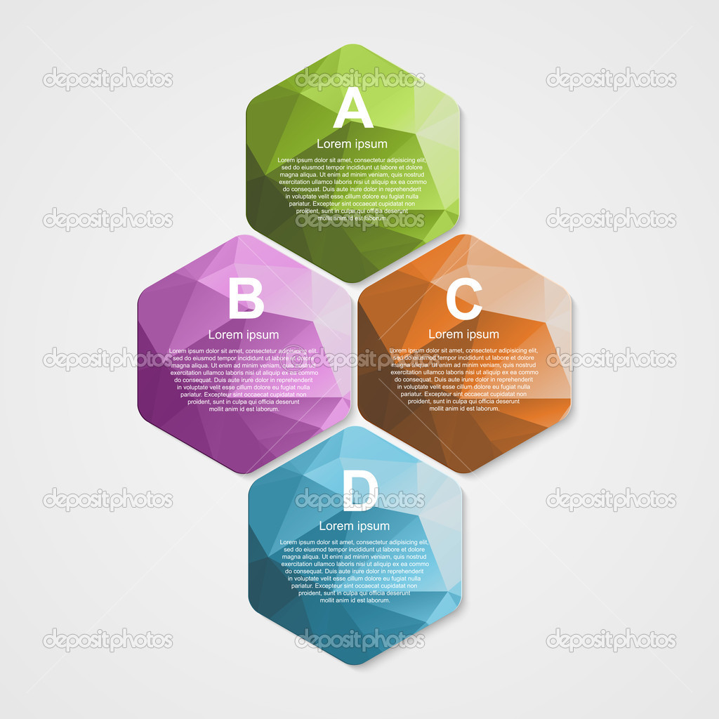 Abstract hexagon infographics template.