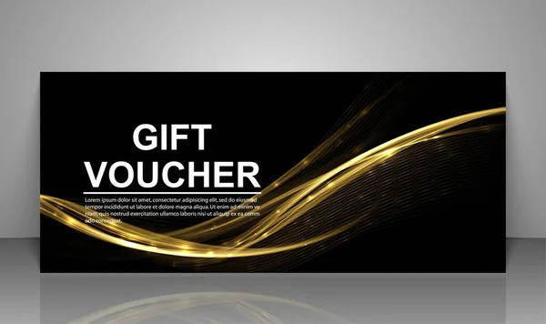 Gift Voucher Template Vector Design Template — Stock Vector