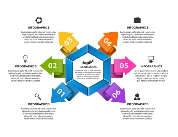 Plantilla Diseño Infografía Empresarial Puede Utilizar Para Diseño Del Flujo — Archivo Imágenes Vectoriales