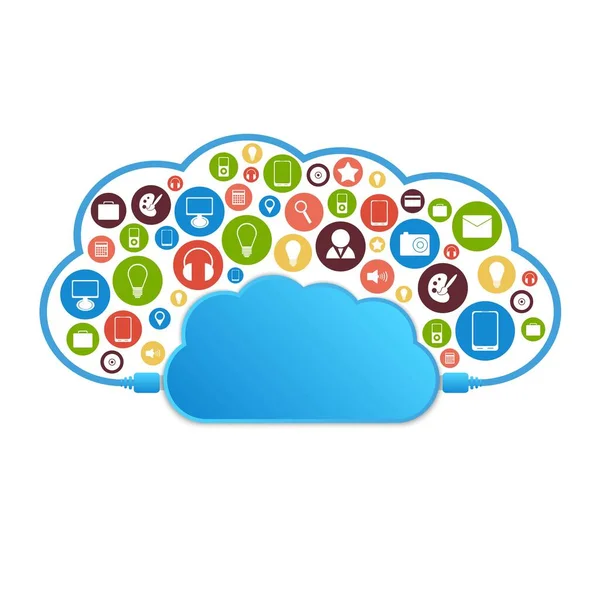Cloud Computing Concept Moderne Ontwerpsjabloon — Stockfoto