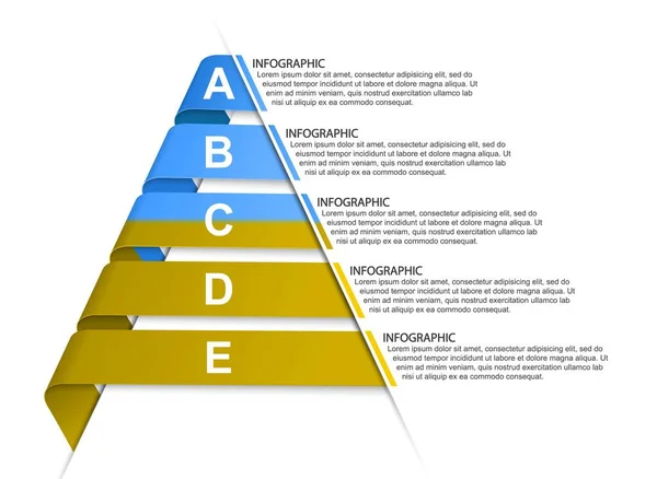 Infografik Design Organigramm Vorlage Für Geschäftspräsentationen Den Farben Der Ukrainischen — Stockvektor