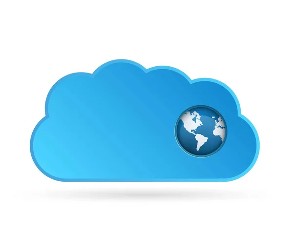 Concetto Cloud Computing Modello Design Moderno — Foto Stock