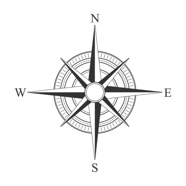 Ретро Черный Компас Иллюстрация — стоковое фото