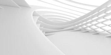 Beyaz çizgilerin soyut arkaplan, asgari dinamik şekil, 3D görüntüleme.