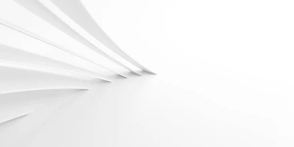 Abstract White Lines Background Minimal Dynamic Shape Rendering — Fotografia de Stock