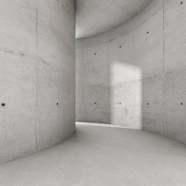 大きな壁と空のコンクリート廊下の3Dレンダリング — ストック写真