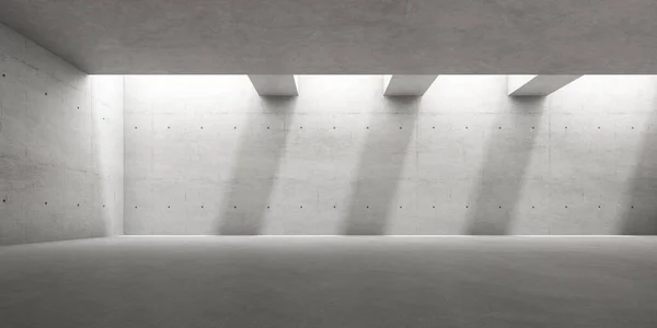 Rendering Eines Leeren Betonraums Mit Schatten Der Wand — Stockfoto