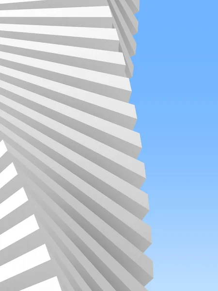 Abstracte Witte Kromme Architectuur Concave Convex Twisted Gebouw Destructie — Stockfoto
