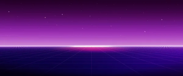 Retro Futuristic Background Laser Grid Abstract Sci Concept Cyberpunk Rendering — Stock Photo, Image