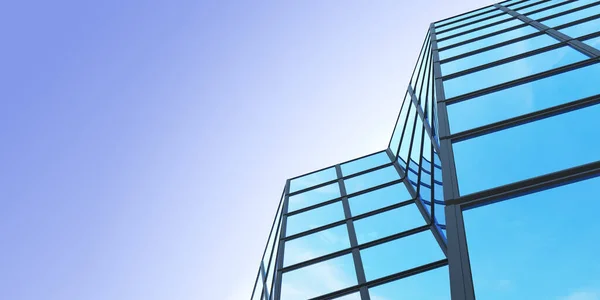 Representación Arquitectura Futurista Edificio Rascacielos Con Nube Reflejada Vidrio Ventana — Foto de Stock
