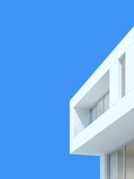 Крупним Планом Сучасна Архітектура Архітектурні Деталі Мінімальна Будівля Візуалізація — стокове фото