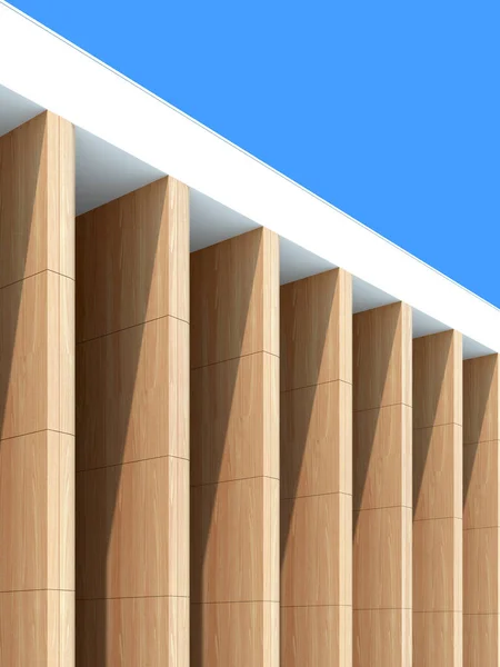 Close Van Moderne Architectuur Architectonische Details Minimaal Gebouw Weergave — Stockfoto