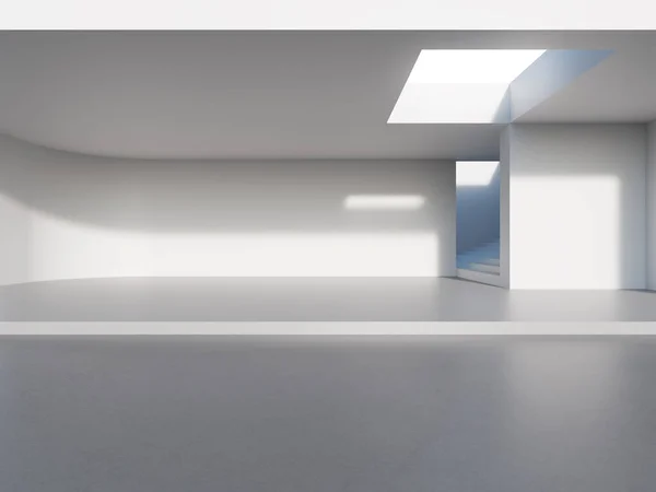 Representación Espacio Hormigón Vacío Con Luz Sombra Pared Diseño Arquitectura — Foto de Stock