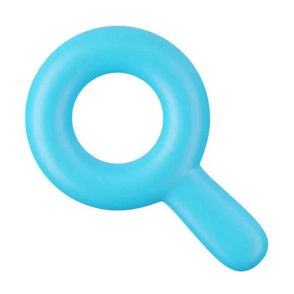 Render Stock Magnifying Glass Icon Isolated White Background — Stock fotografie