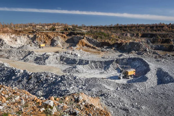 Marble Quarry Machinery Extraction Crushed Stone — Stock Photo, Image