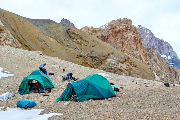 Tienda Campaña Las Montañas Fann Montañas Fann Pamir Alay Tayikistán — Foto de Stock