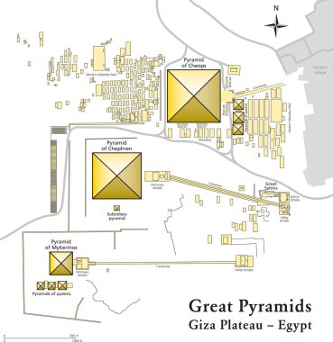 harita giza piramitleri