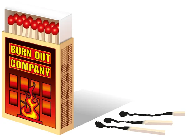 Burnout Matchbox — Stock Illustration Burnout Matchbox Vector Graphics