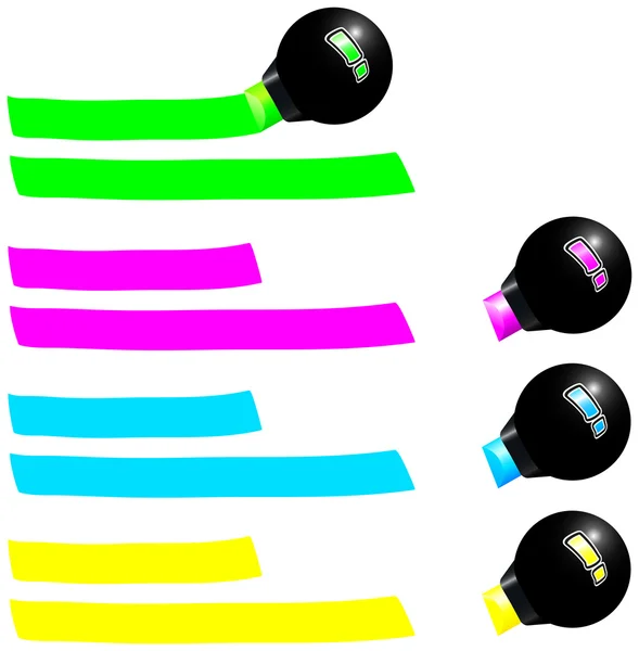 Marcador fluorescente — Archivo Imágenes Vectoriales